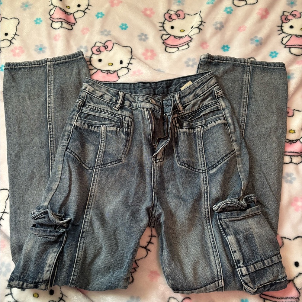 Cargo pants, grayish blue